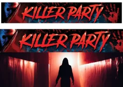 Stoffbanner Killer Party, 290 x 50 cm