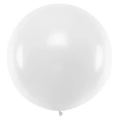 Stor pastellhvit ballong, 1m