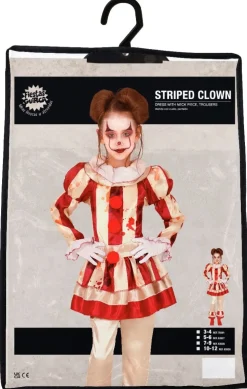 Stripete Horror Klovnekjole