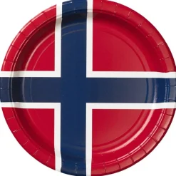 Tallerkener Norske Flagg, 8 stk