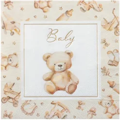 Teddybjørn servietter 33x33cm 12stk