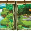 Veggdekorasjon, vindu, Jungle
