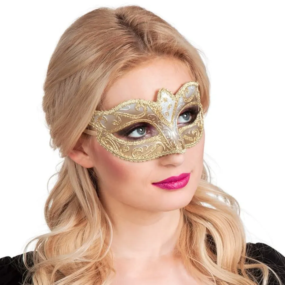 Øyemaske Venice Felina Gull